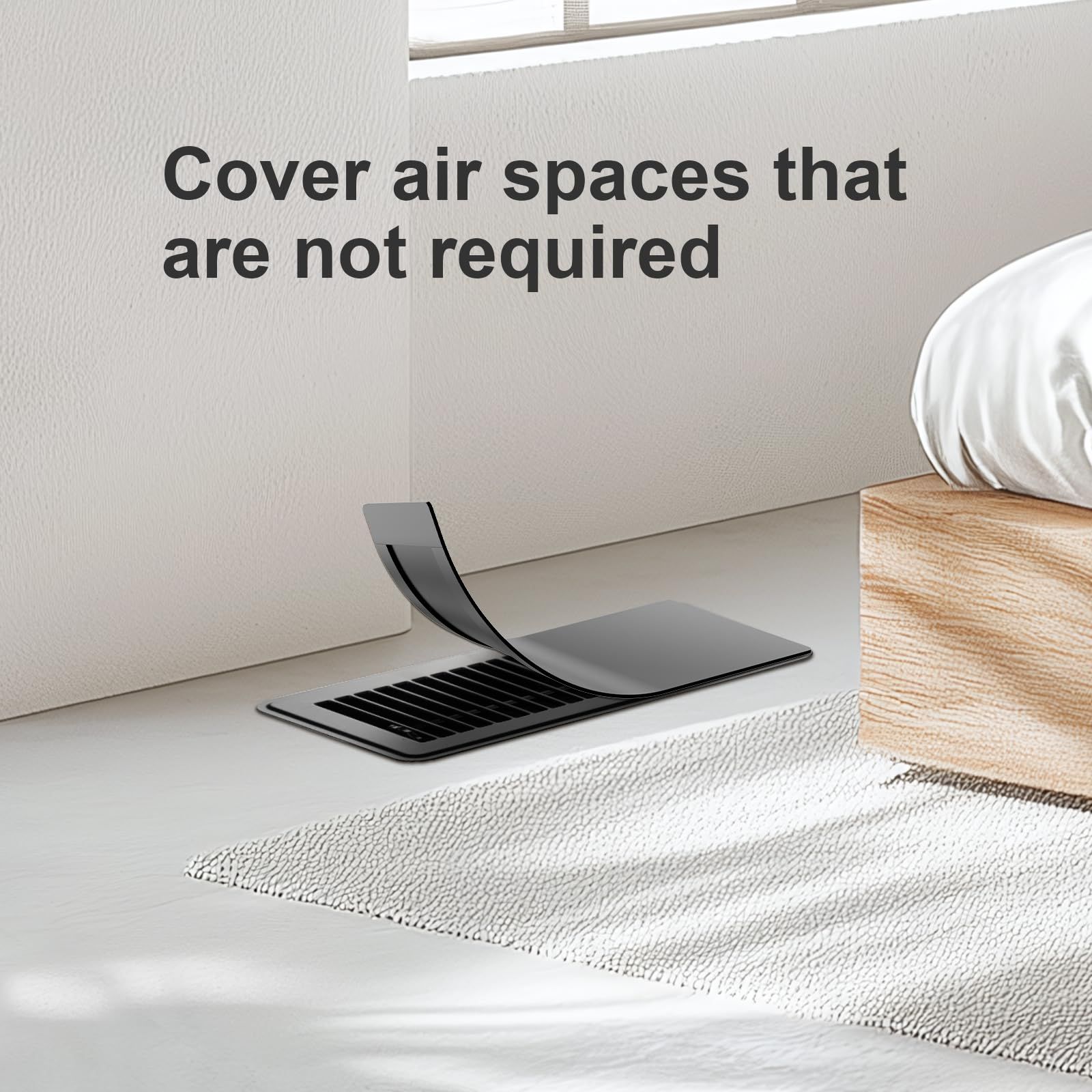 Magnetic Vent Covers (4-Pack) for Complete Sealing of Residential Standard Floor Vent Covers 5.5