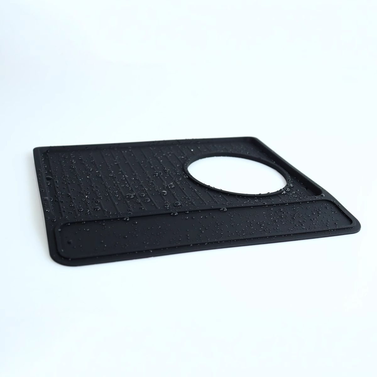 Tamping Mat Espresso Tamper Mat, Food Grade Silicone Non-Slip, Waterproof Heat Resistant, Espresso Tamping Station for Espresso Machine Barista Accessories (Black) - Image 2