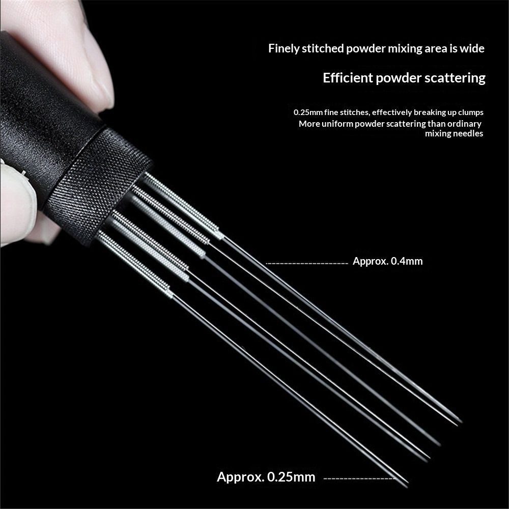 Magnetic Coffee Stirrer 0.4mm 7 Installed Pins + 0.25mm for Espresso Distribution Tool with Metal Stand for Barista Espresso (Black) - Image 3