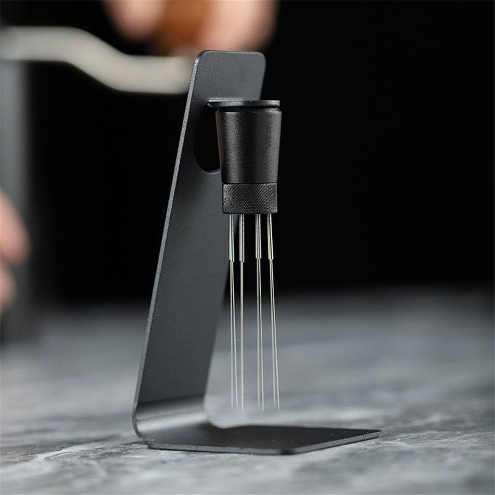 Magnetic Coffee Stirrer 0.4mm 7 Installed Pins + 0.25mm for Espresso Distribution Tool with Metal Stand for Barista Espresso (Black) - Image 4