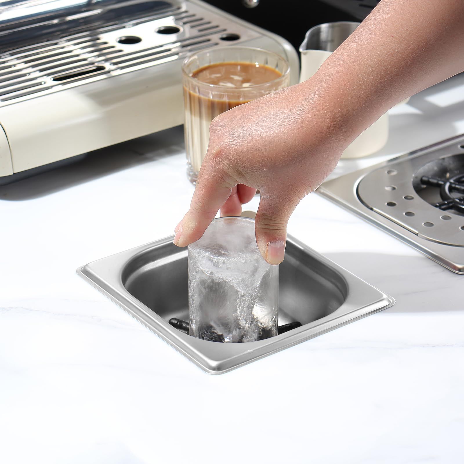 Automatic Glass Cup Washer , 304 Stainless Steel Coffee Milk Tea Cup Cleaner, for Home Kitchen Hotel Bar Restaurant - Image 2