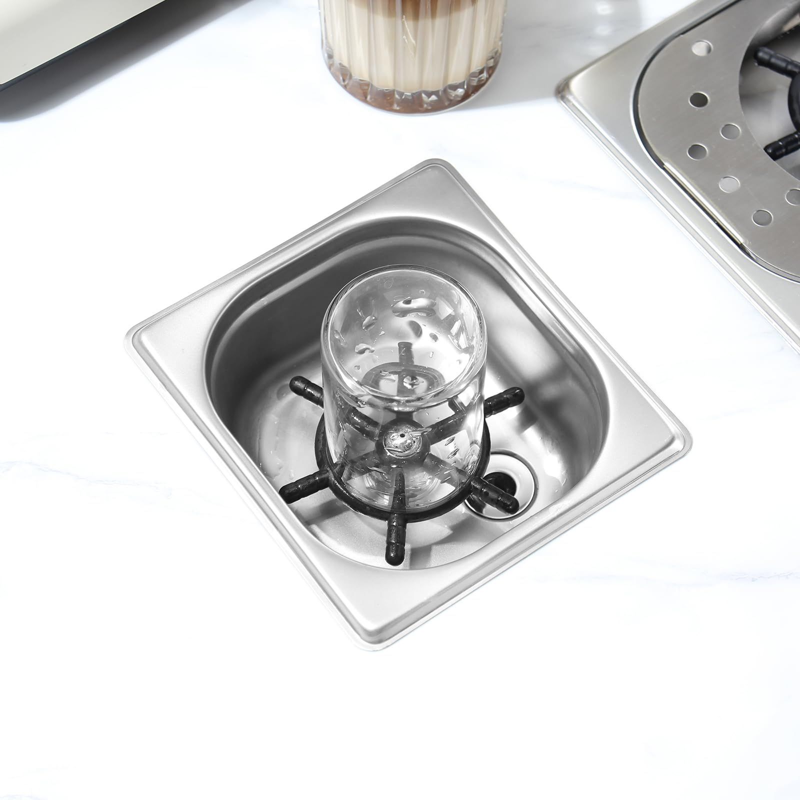 Automatic Glass Cup Washer , 304 Stainless Steel Coffee Milk Tea Cup Cleaner, for Home Kitchen Hotel Bar Restaurant - Image 4