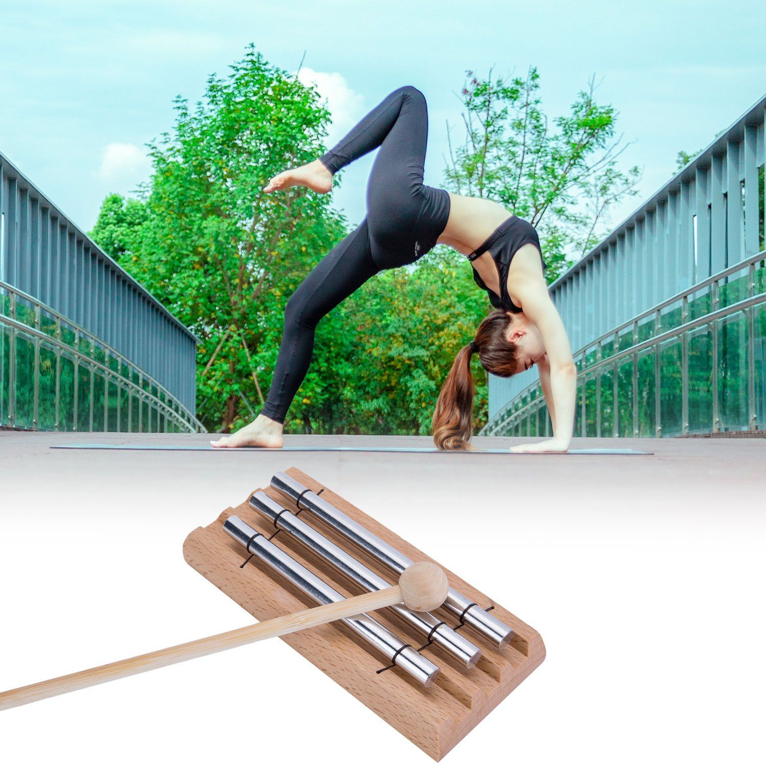 Three Tone Chime For Mindfulness Meditation, Relaxation, Stress & Anxiety Relief, Chakra Healing, Yoga, Teachers' Classroom Chime - Image 4