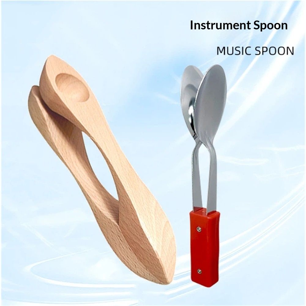 2pcs Musical Spoons Percussion Instrument, Handcrafted from Premium  Folk Sound - Gift for All Ages - Image 5