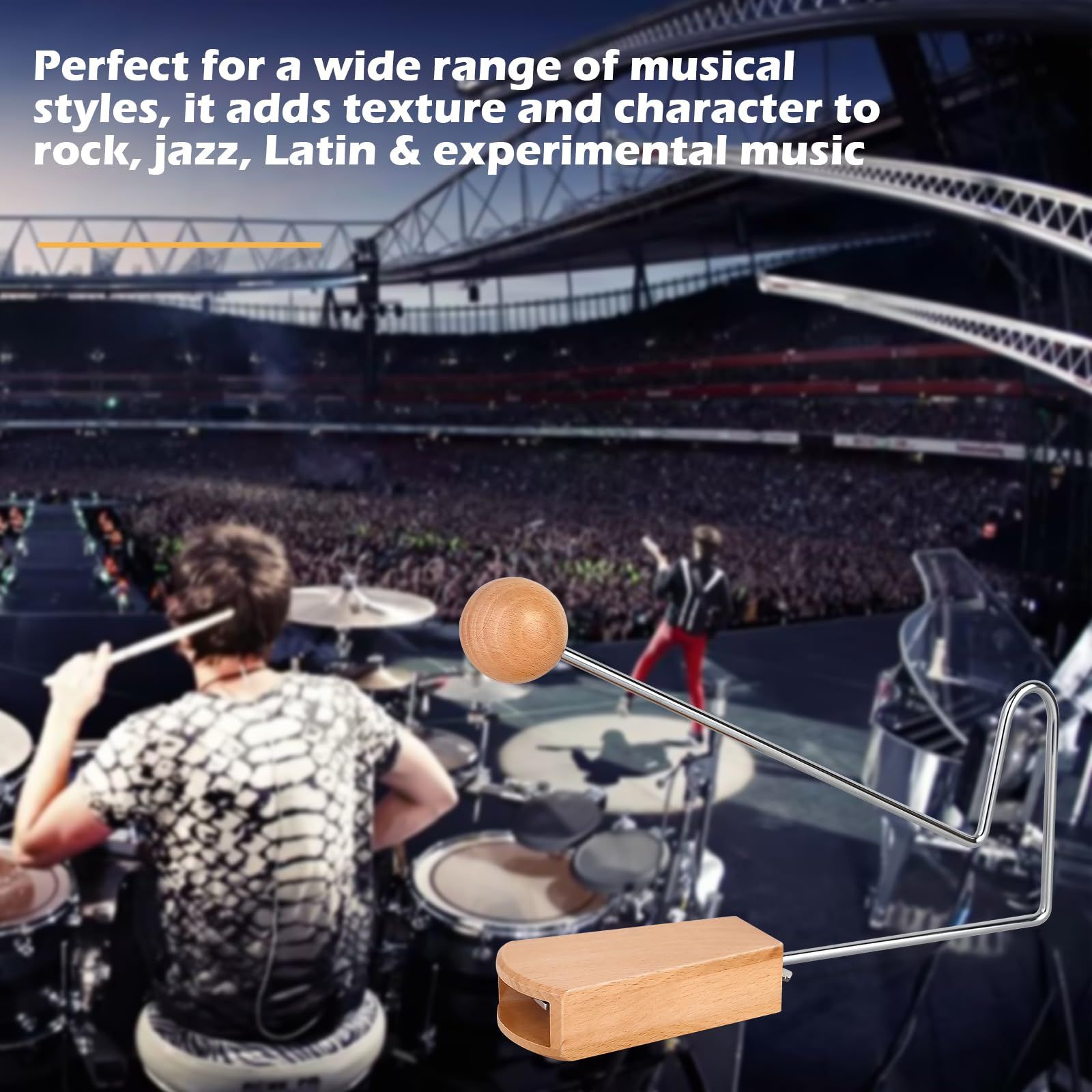 Percussion Instrument, Latin Hand Percussion Instrument, Easy to Use Handheld Rattling Sound Effect for Musicians, Bands, and Studios - Image 5
