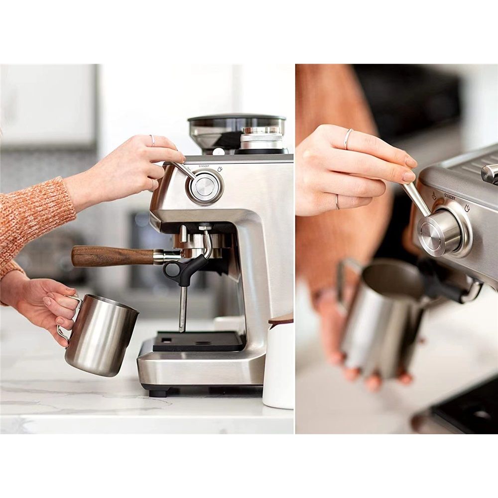 Coffee Products Replacement Steam Lever Espresso Machines | Ergonomic Stainless Steel Design | Compatible  Easy Grip | Silver Finish - Image 4