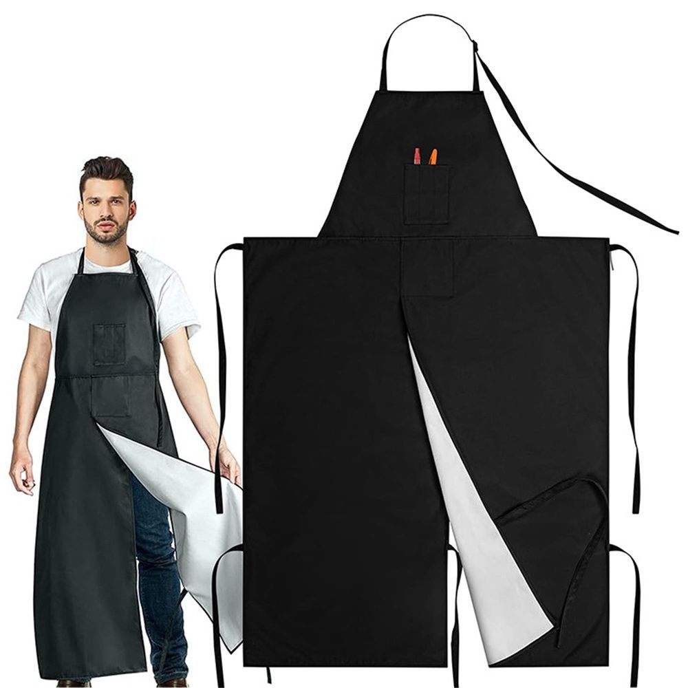 Reusable Full Coverage Waterproof Pottery Apron Split Leg -Lined Polyester Apron For Men & Women - For Ceramic Wheel Throwing, Woodturning, Painting, and Clay or Tattoo Artists - Image 3