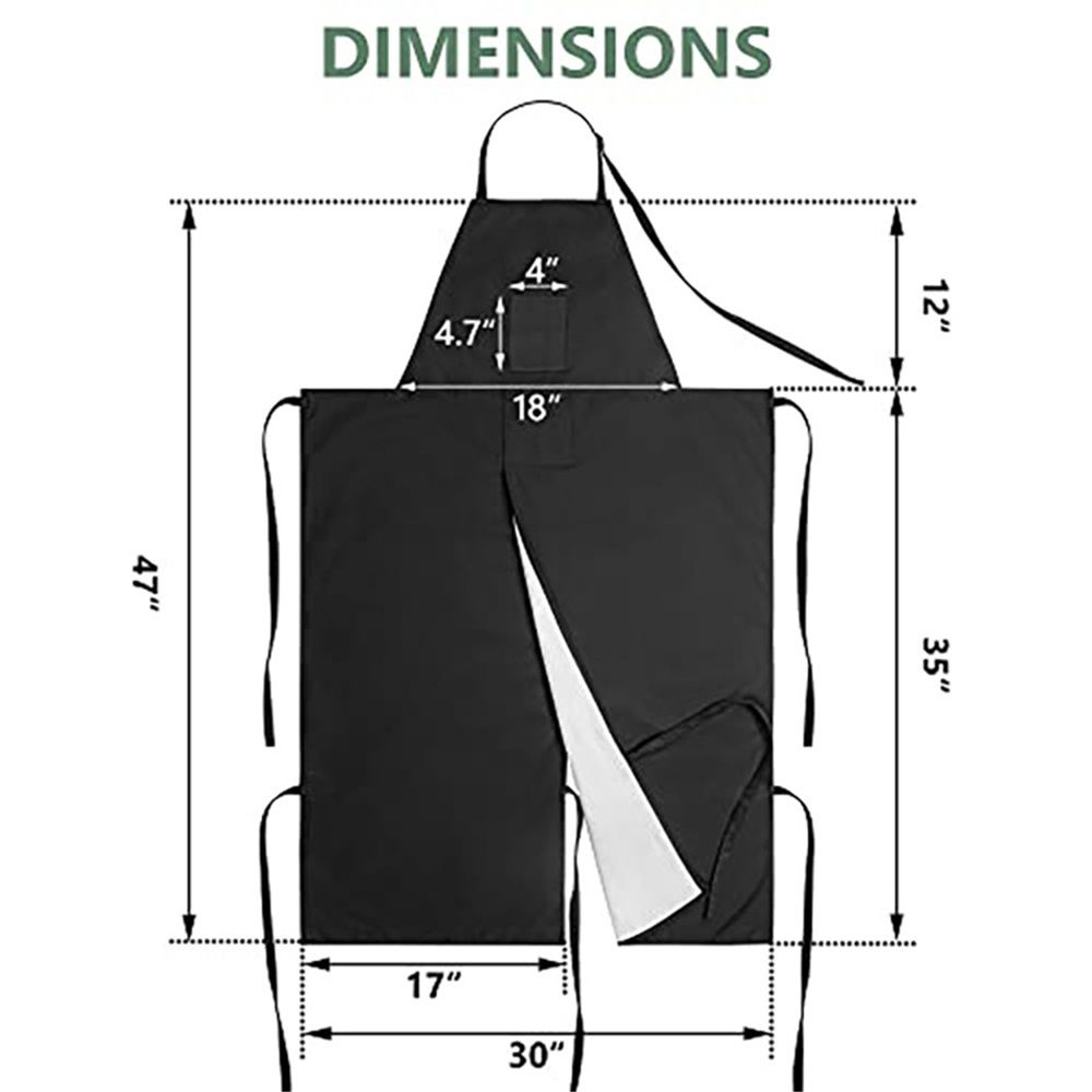 Reusable Full Coverage Waterproof Pottery Apron Split Leg -Lined Polyester Apron For Men & Women - For Ceramic Wheel Throwing, Woodturning, Painting, and Clay or Tattoo Artists - Image 4