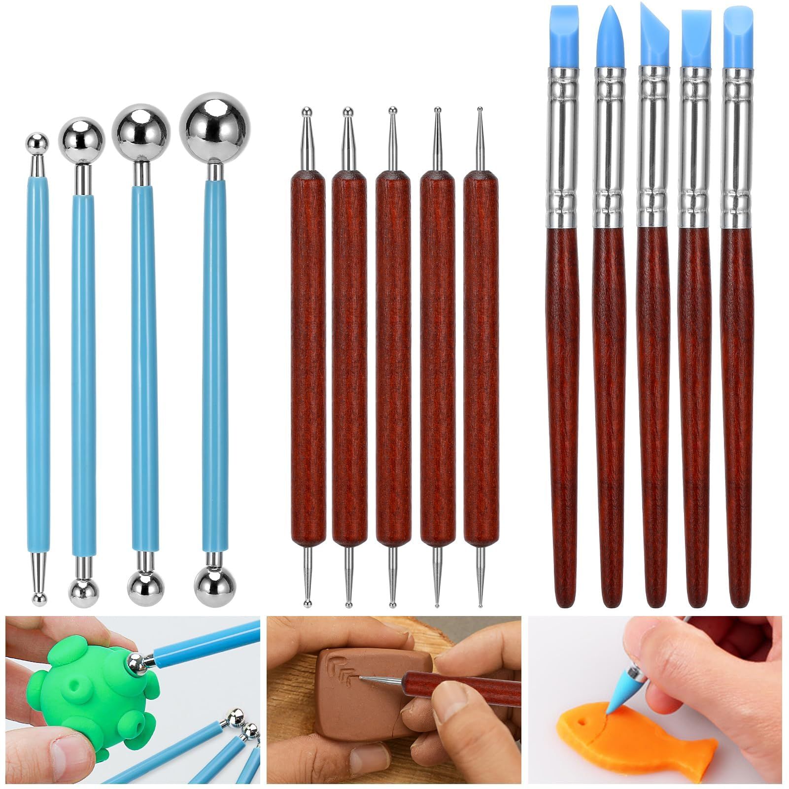 43pcs Pottery Tools, Clay Tools, Sculpting Tools, Pottery Kit, Air Dry Clay Tools, Pottery Clay Kit for Pottery Wheel, DIY Arts and Crafts - Image 5