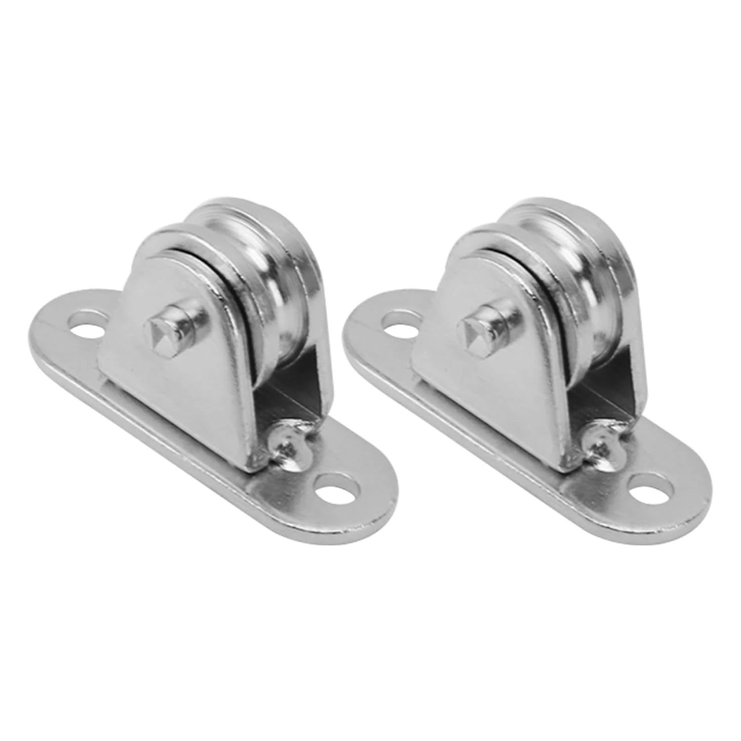 Small Pulley Block Silent Pulley Wheel Heavy Duty Fixed Pullies for Cord Material Handling Moving and DIY Project Wall Ceiling Mount Pulleys (4 Pack) - Image 3