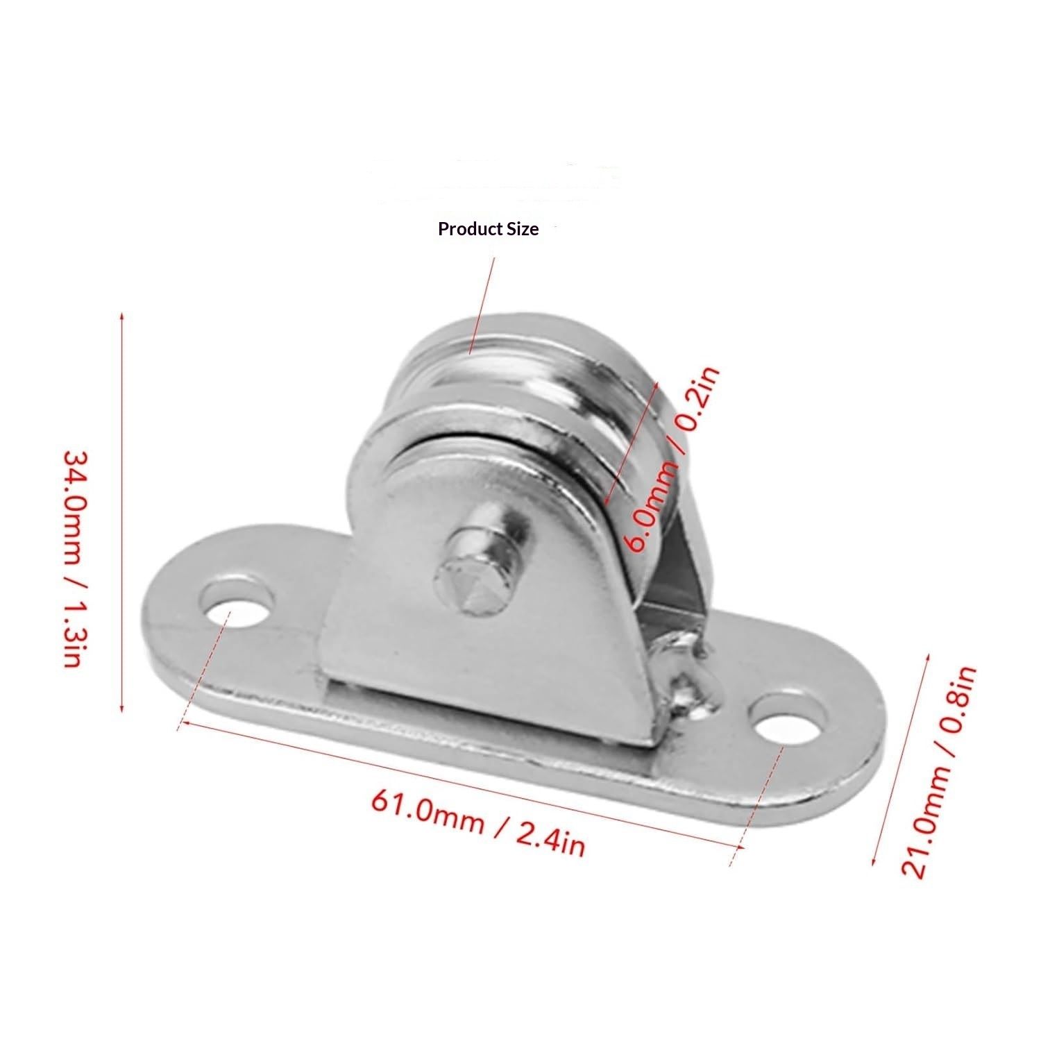 Small Pulley Block Silent Pulley Wheel Heavy Duty Fixed Pullies for Cord Material Handling Moving and DIY Project Wall Ceiling Mount Pulleys (4 Pack) - Image 5