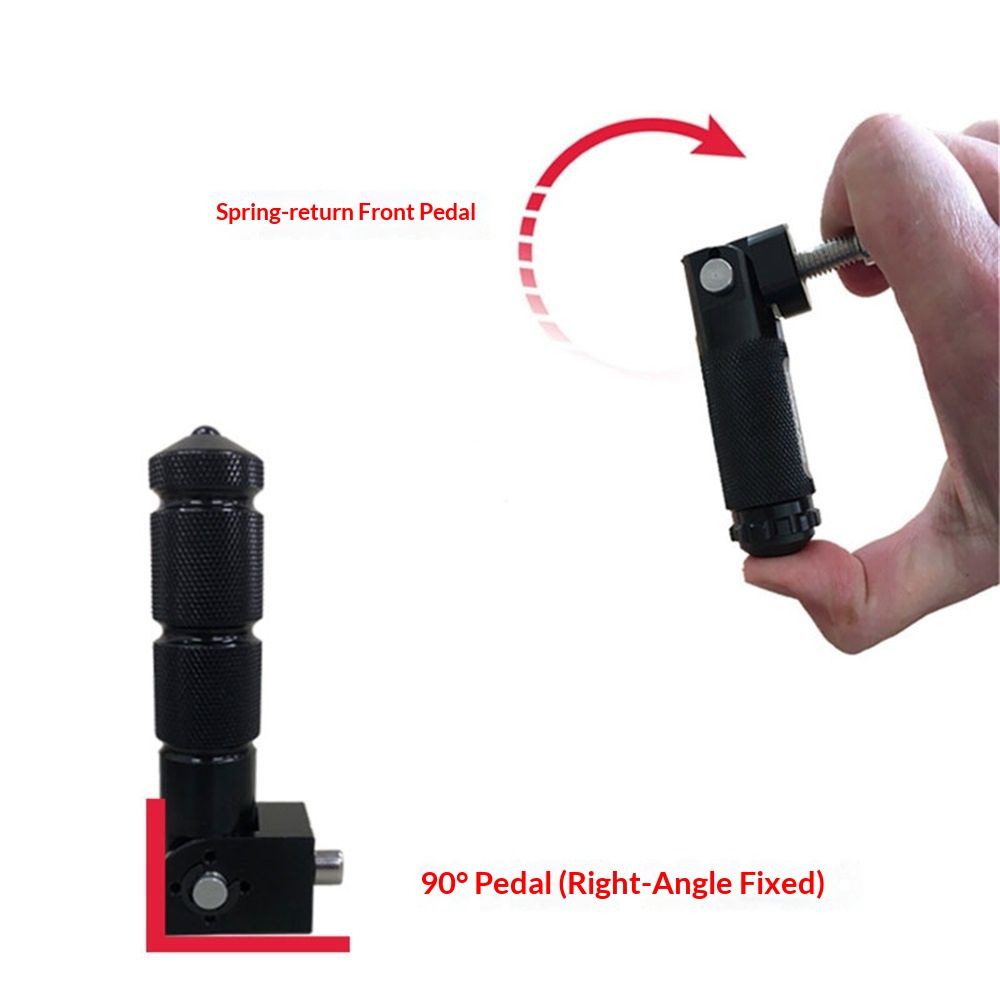 Black CNC Folding Motorcycle Bicycle Foot Pegs Rear Footrest Peg Footpeg For Mini Bike Parts Motorcycle Pegs - Image 4
