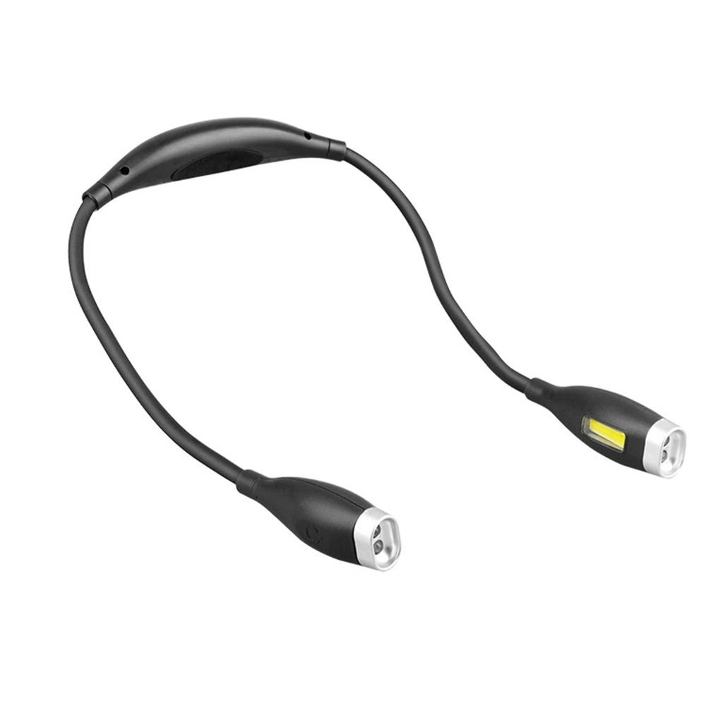 Rechargeable LED Neck Reading Light, Book Lights for Reading in Bed,3 Colors,Flexible Soft Silicone Arms Comfortable Wear, Long Lasting. Great for Readers, Craft & Knitting,Black - Image 1
