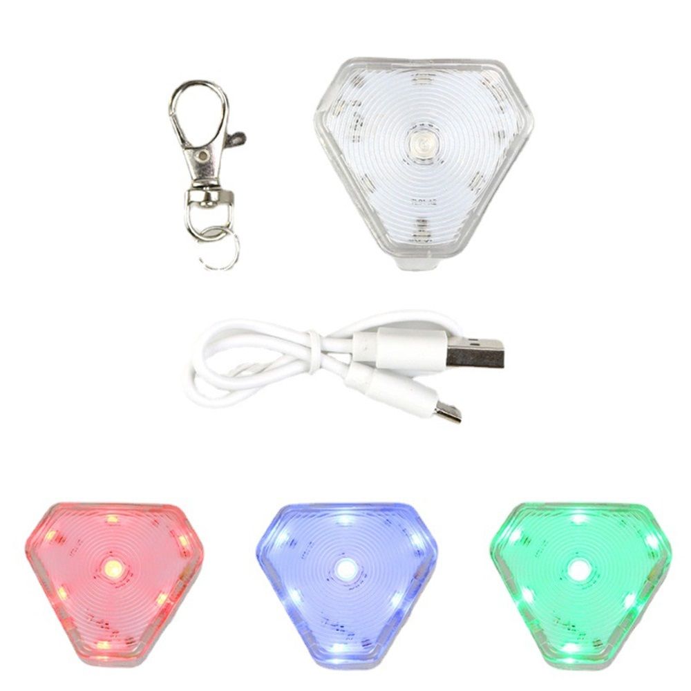 2pcs Rechargeable Collar Light - Carabiner Keychain Clip with LED Light - Clip Color-Changing Light for Dog Collars - Image 1