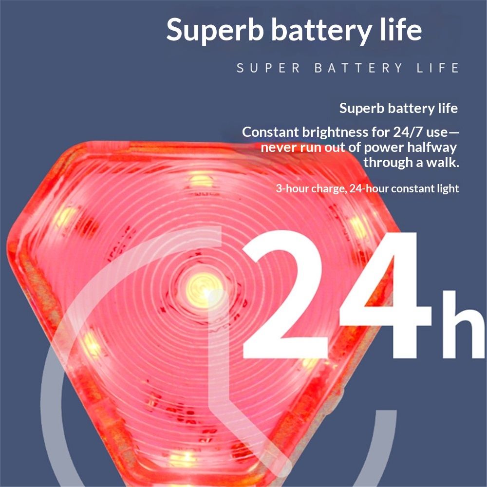 2pcs Rechargeable Collar Light - Carabiner Keychain Clip with LED Light - Clip Color-Changing Light for Dog Collars - Image 3