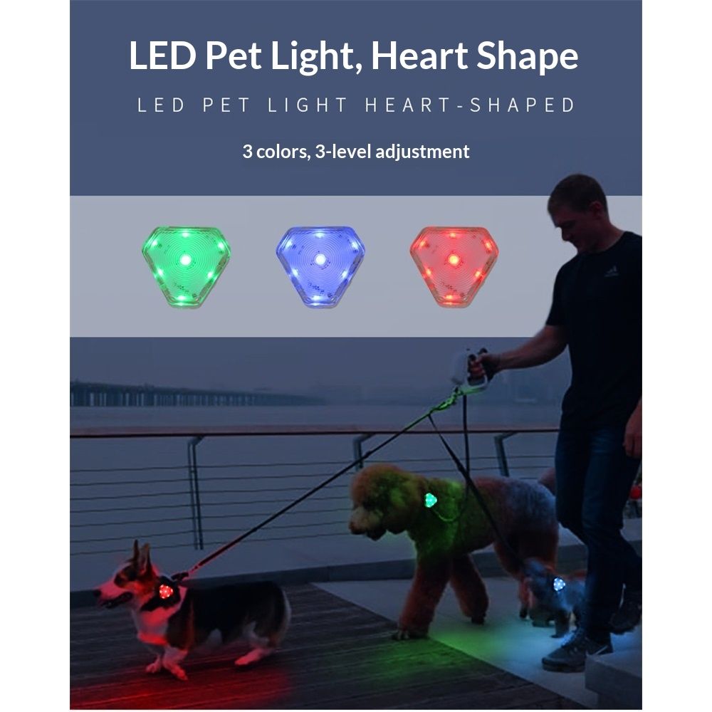2pcs Rechargeable Collar Light - Carabiner Keychain Clip with LED Light - Clip Color-Changing Light for Dog Collars - Image 4