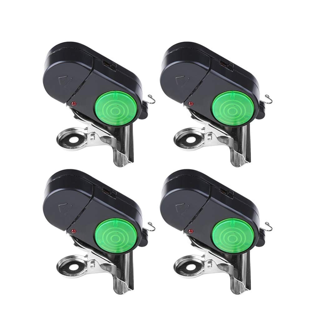 4PCS Fish Alarm Bite Indicator Sound LED Fishing Alarm Waterproof Battery Powered Clip on Fishing Rod Night Fishing Supplies - Image 1