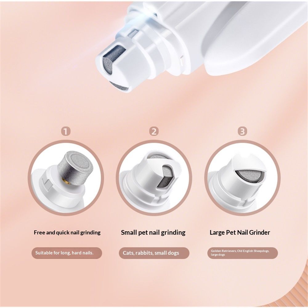 Dog Nail Trimmers & Dog Nail Grinder with 2 LED Lights, USB Rechargeable, Cat Nail Clipper with Splash Guard, and Multiple Grinding Methods for Small, Medium, and Large Dogs & Cats - Image 4
