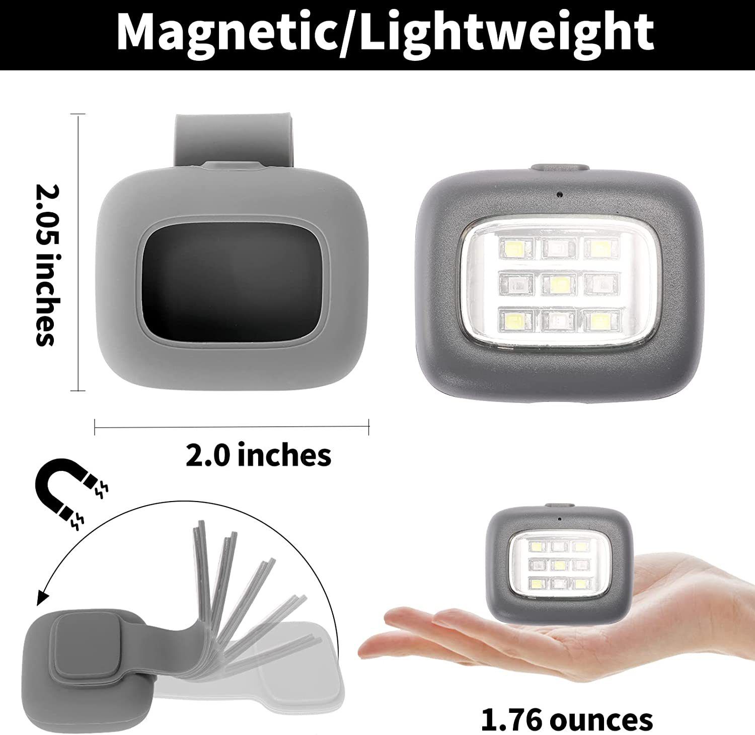 Running Lights for Runners,Dog Mini Flashlights for Night Walking,5 Modes LED Running Accessories,Safety Light Hiking Camping Gear for Jogging,Biking(2 Pack) - Image 3