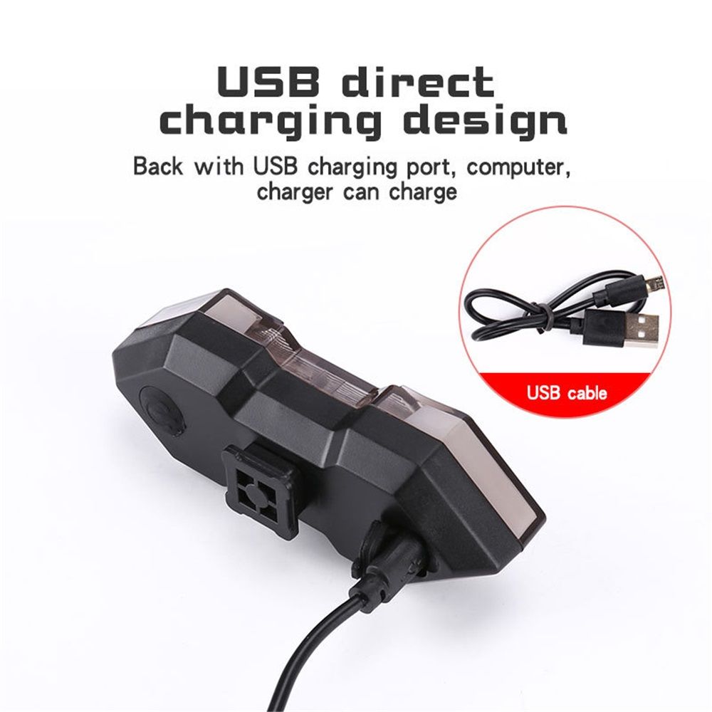 Bike Turn Signals,Bright Bike Tail Light with Turn Signals,USB Rechargeable LED Rear Bike Light, Wireless Remote Control Bike Blinkers,Waterproof Bike Safety Light for Night - Image 3