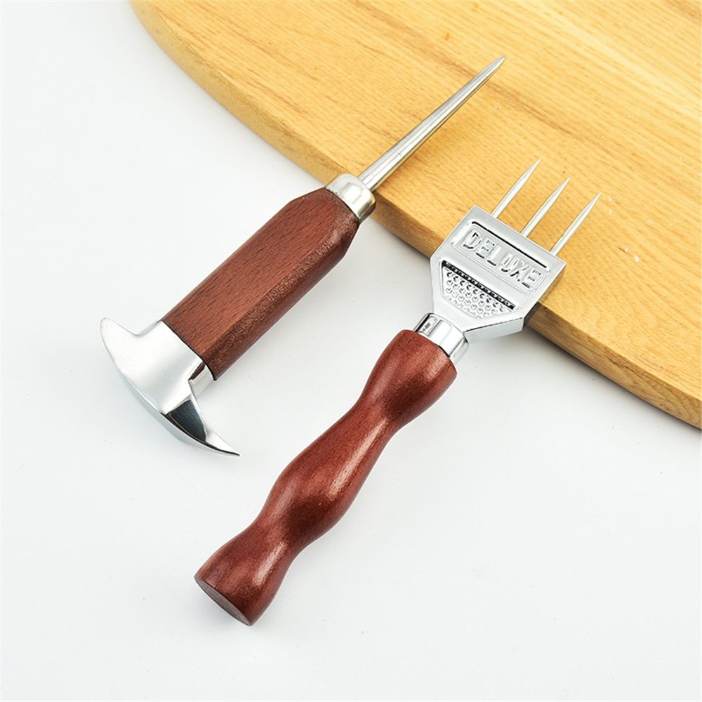 Ice Pick set of 2-Stainless Steel Ice Crusher with Wood Handle, Japanese Style Ice Chipper Ideal for Bars and Home - Image 2