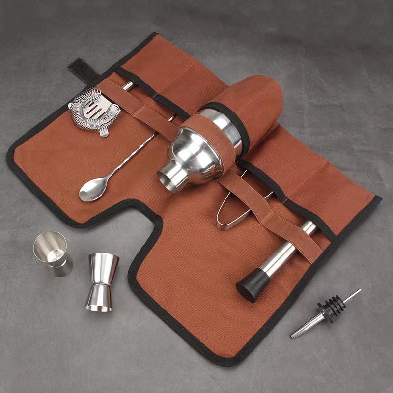 Stainless Steel Cocktail Shaker Set, Bartender Kit Includes Strainer and Stir Stick for Home, Bar, Party, Bar Accessories for The Home Bar Set (Silver) - Image 3