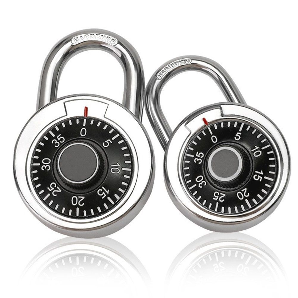 Master Lock Black Gym Locker Lock Combination Padlock, Indoor Combo Lock with Preset 3-Digit Code for Cabinets, Storage, 2 Pack - Image 1