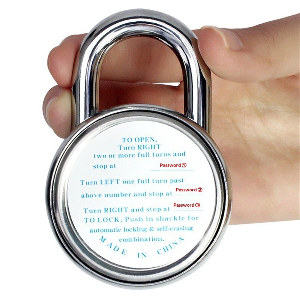 Master Lock Black Gym Locker Lock Combination Padlock, Indoor Combo Lock with Preset 3-Digit Code for Cabinets, Storage, 2 Pack - Image 4