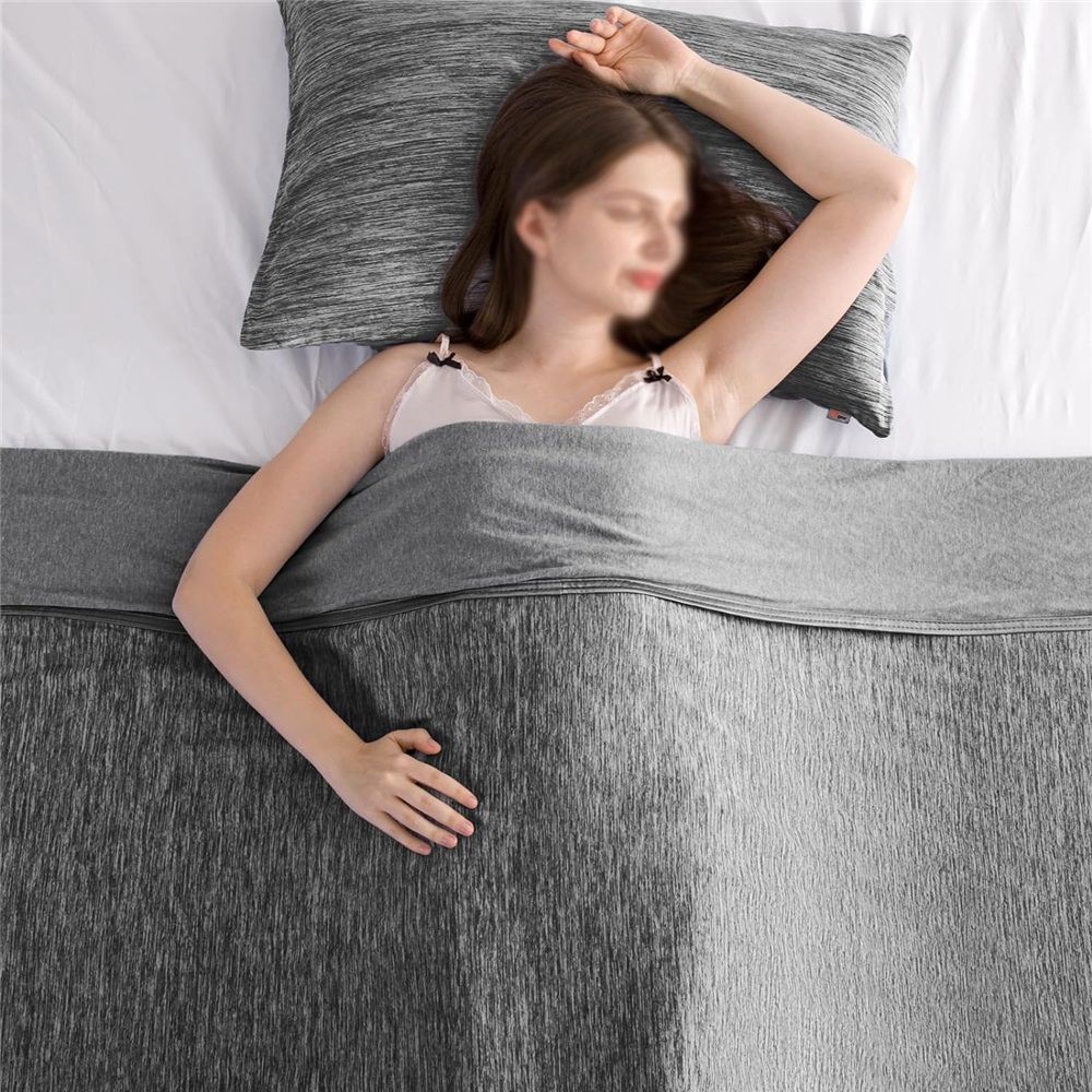 Cooling Blankets for Hot Sleepers - Summer Blanket Thin Lightweight Breathable Soft Double Side Enhanced Cooling for Bed Couch Sofa, Keep Cool for Night Sweats (Grey, 60 x 80 inches) - Image 2