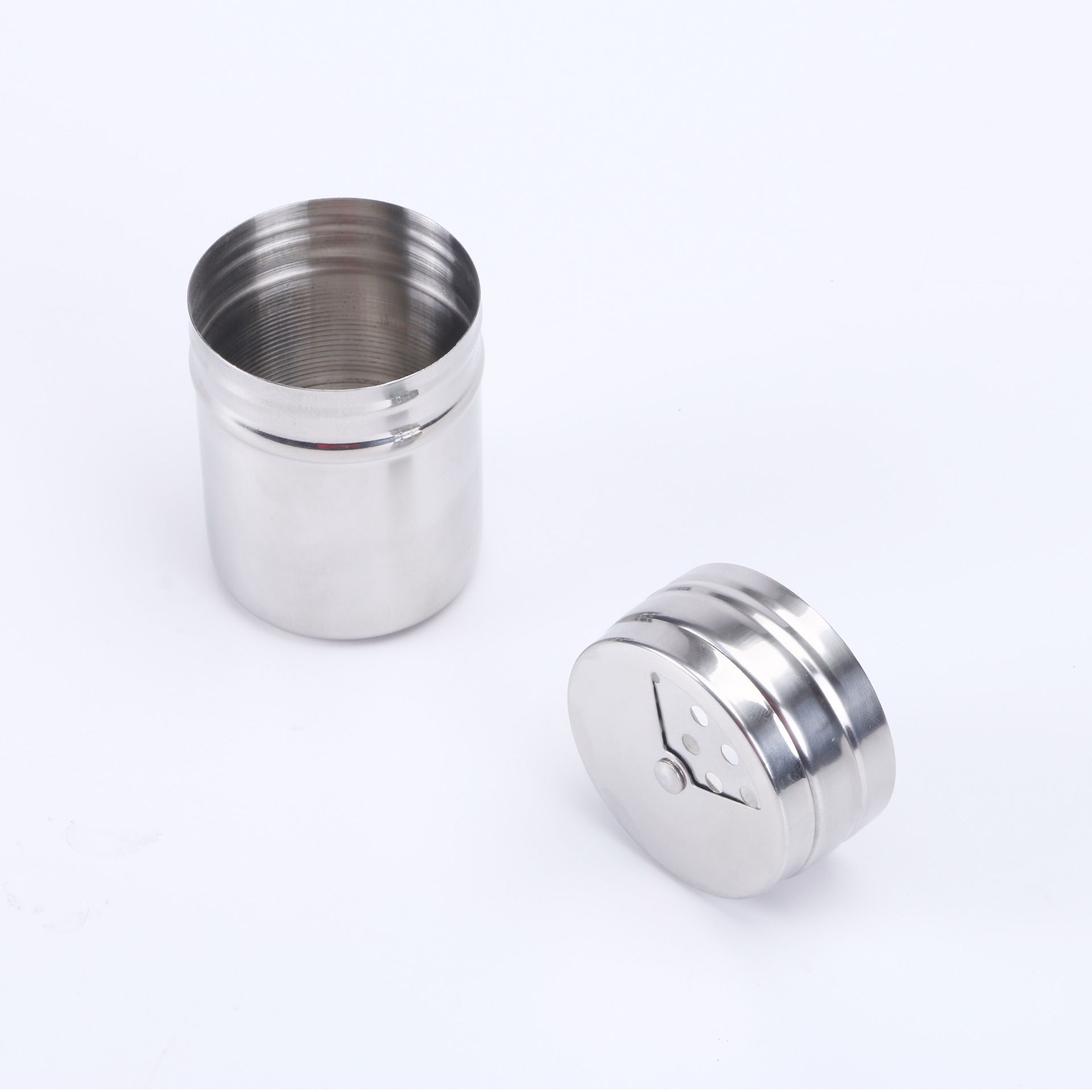 6 Piece Stainless Steel Spice Shaker Jars Salt and Pepper Holder BBQ Spice Herbs with Bag for East Travel, Great for Home or Outdoor Use, - Image 4