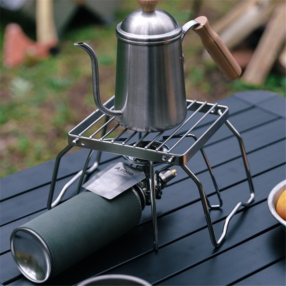 Portable Folding Camping Campfire Grill over Fire Split Stoves 304 Stainless Steel (Grid wire） - Image 3