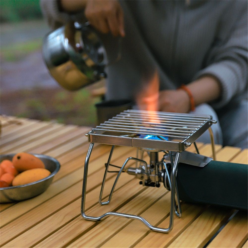 Portable Folding Camping Campfire Grill over Fire Split Stoves 304 Stainless Steel (Grid wire） - Image 5