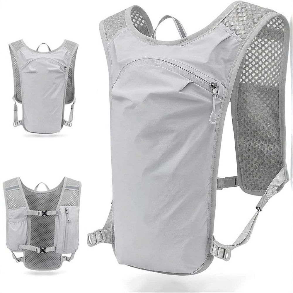 Hiking Hydration Pack  Running Backpack Daypack Vest with  Water Bladder for Women Men Cycling Biking Trail Race（granny gray） - Image 1