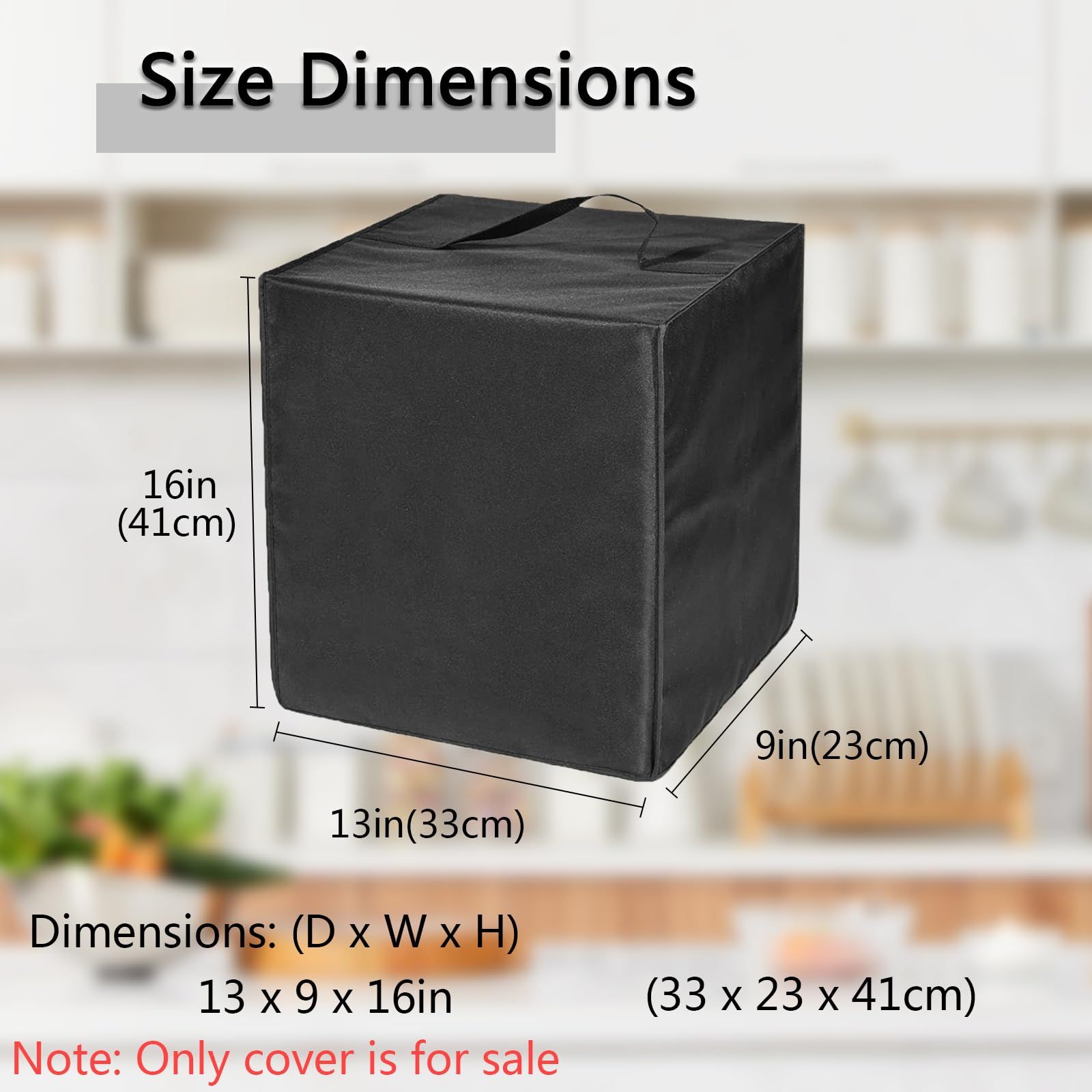 Ice Cream Maker Cover Heavy Duty Heat-resistant Waterproof Dust Protective Frozen Treat Maker Cover Case （black,There is only one dust cover） - Image 3