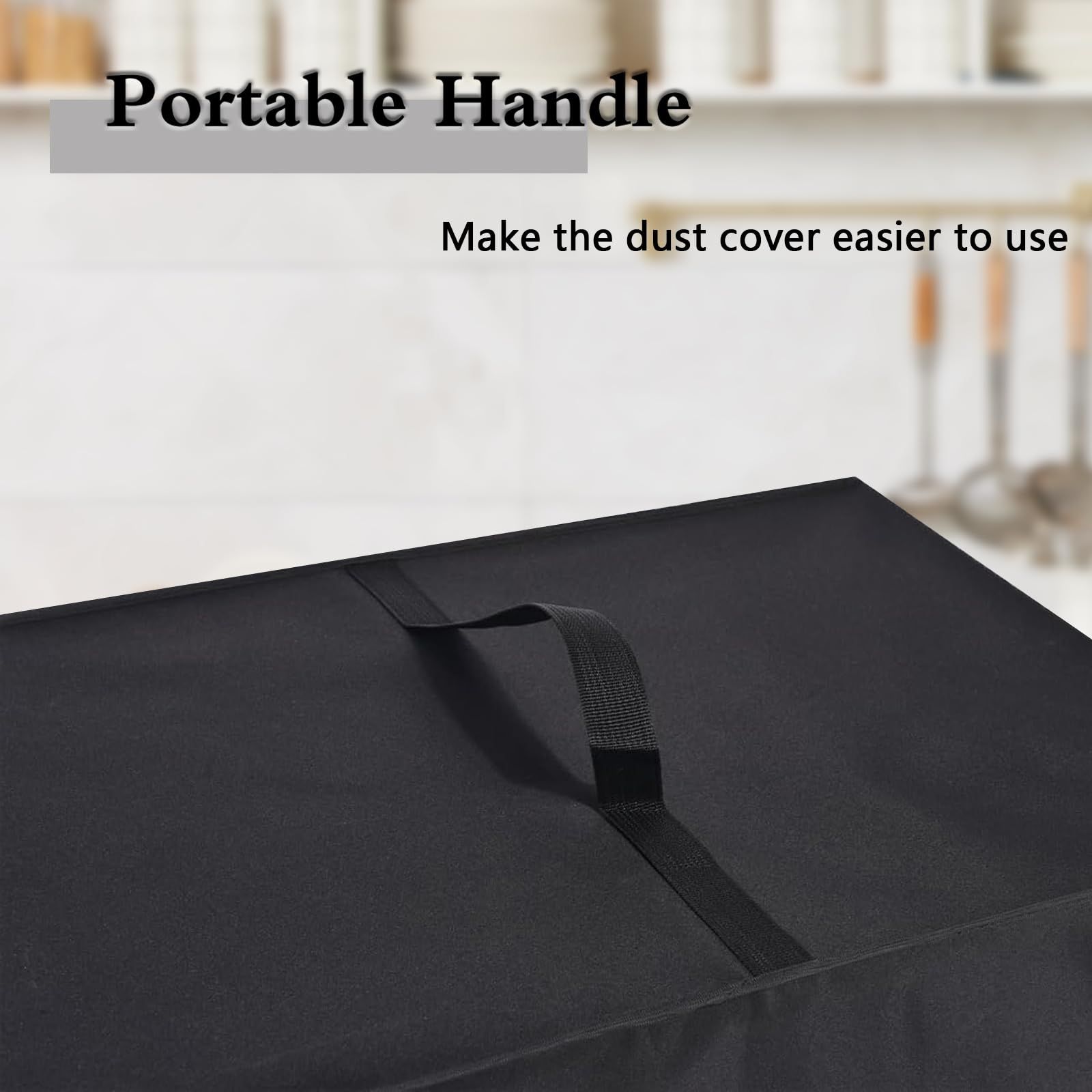 Ice Cream Maker Cover Heavy Duty Heat-resistant Waterproof Dust Protective Frozen Treat Maker Cover Case （black,There is only one dust cover） - Image 4