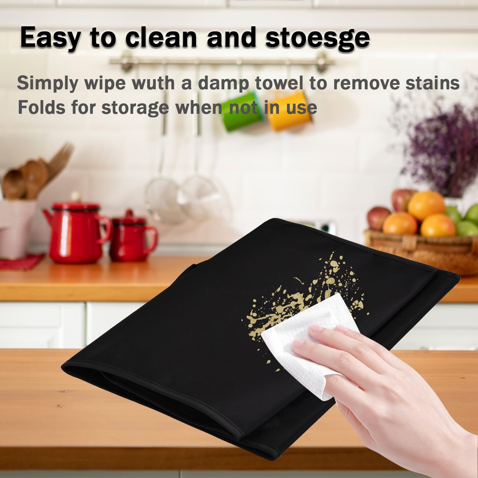 Ice Cream Maker Cover Heavy Duty Heat-resistant Waterproof Dust Protective Frozen Treat Maker Cover Case （black,There is only one dust cover） - Image 5