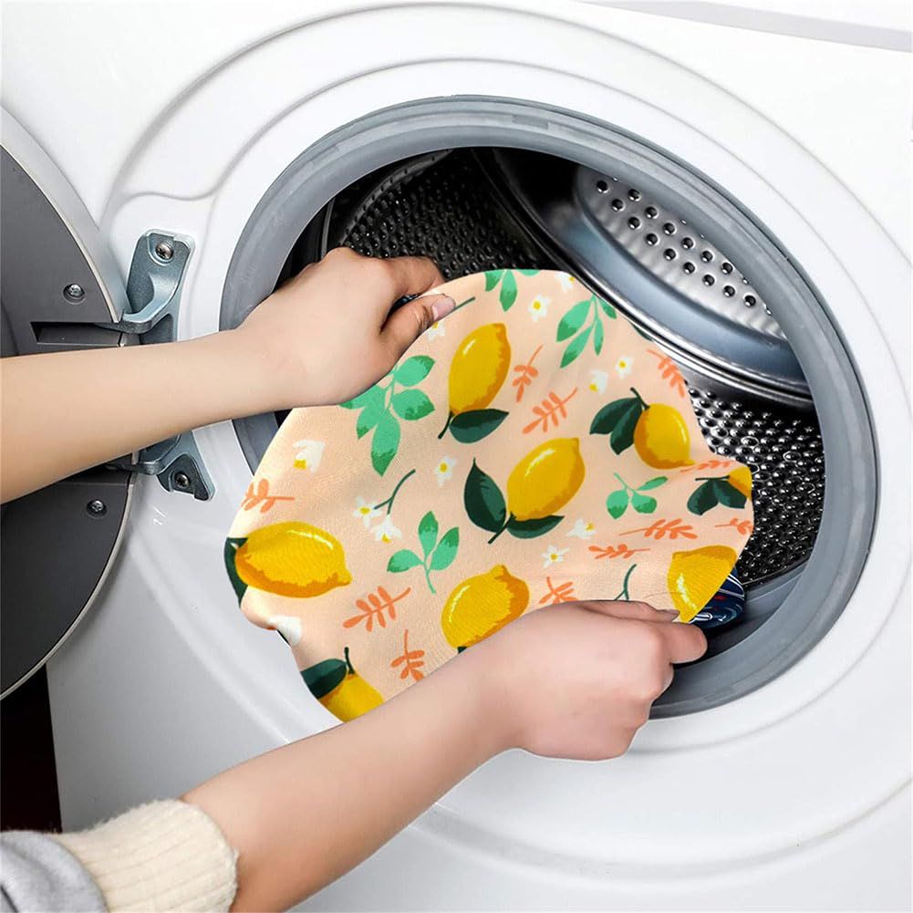 Reusable Cloth Bowl Cover Collection Machine Washable, with Elastic Stretch for Food Storage, 10.62