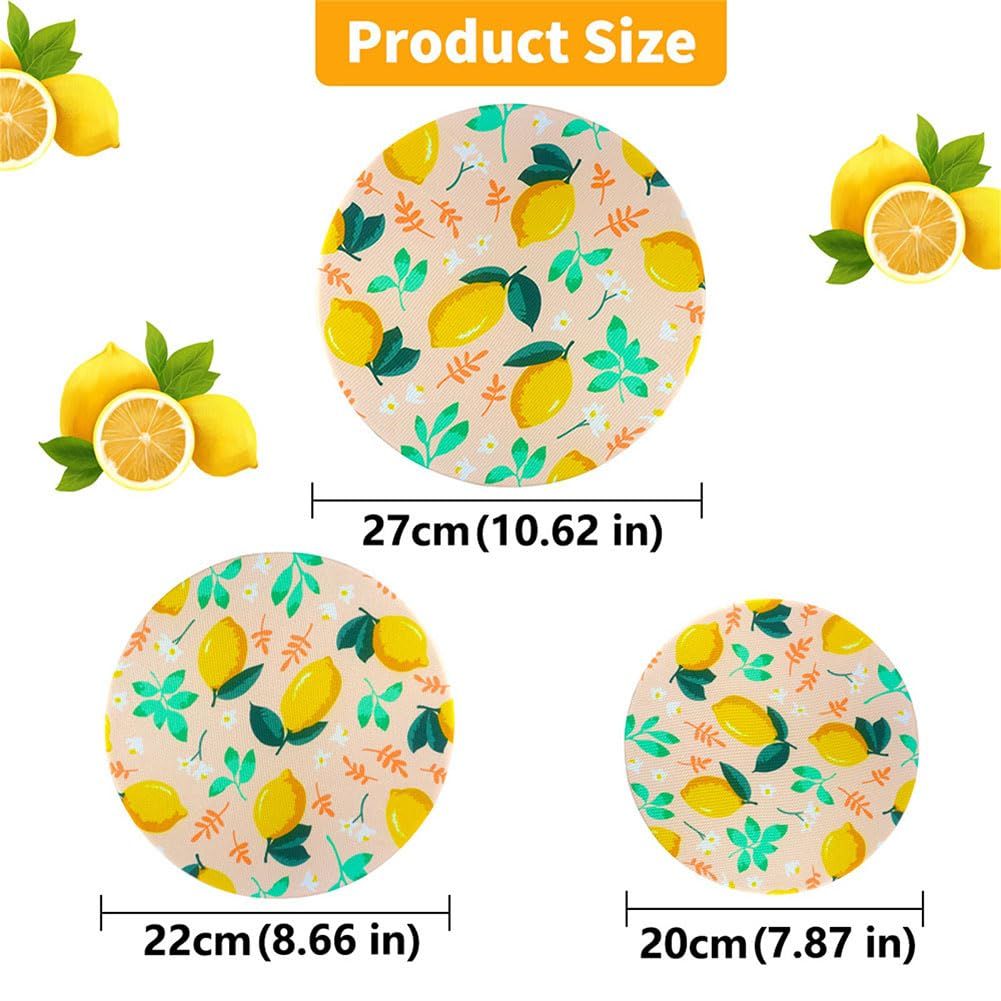 Reusable Cloth Bowl Cover Collection Machine Washable, with Elastic Stretch for Food Storage, 10.62