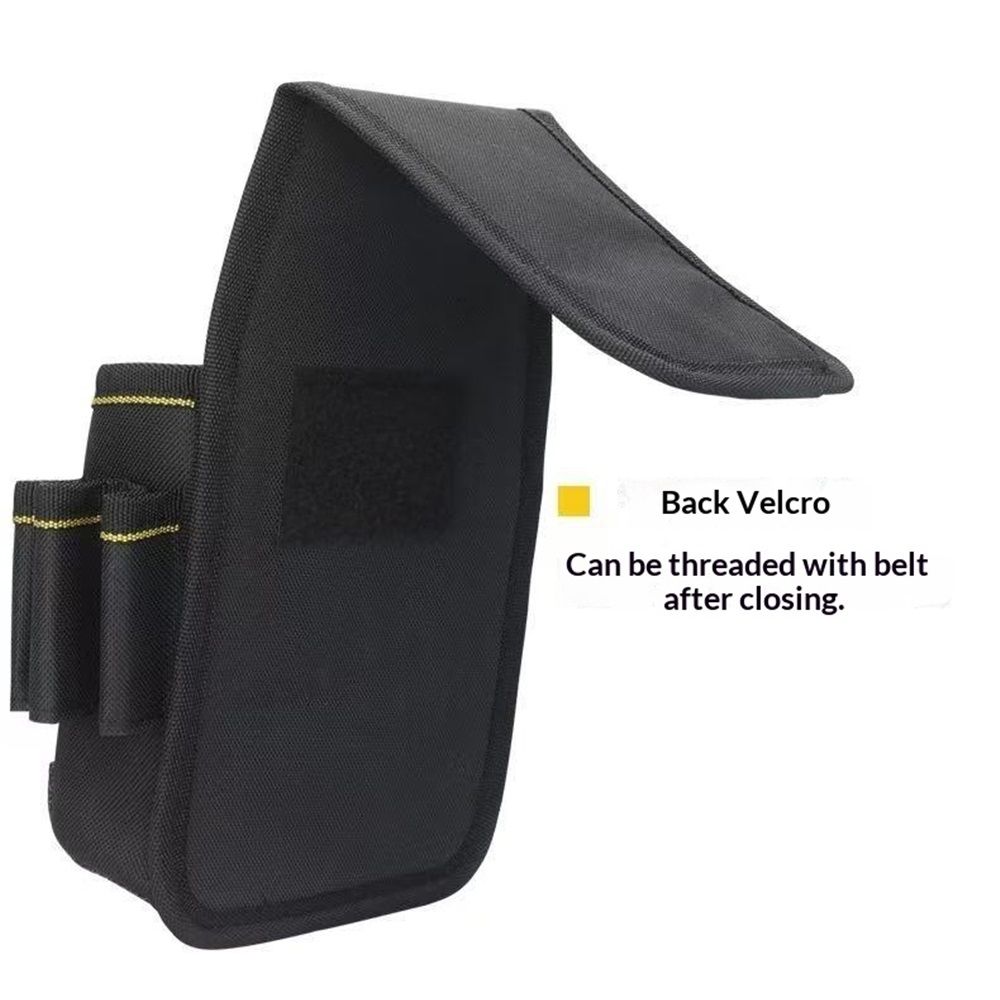 Tool Belt Pouch,with Adjustable Belt, Multiple Storage for Technician for Electrician Tools (Black,noiy bag) - Image 2