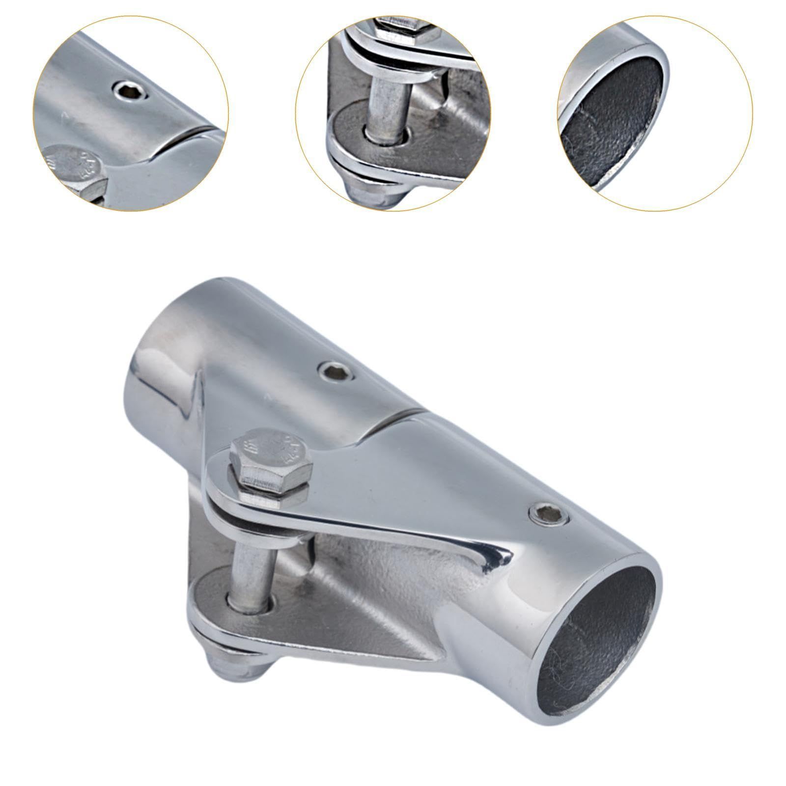 25mm Marine Boat Stainless Steel Folding Swivel Coupling Tube Pipe Connector Fitting Boat Hardware Boat Pipe Connector - Image 2