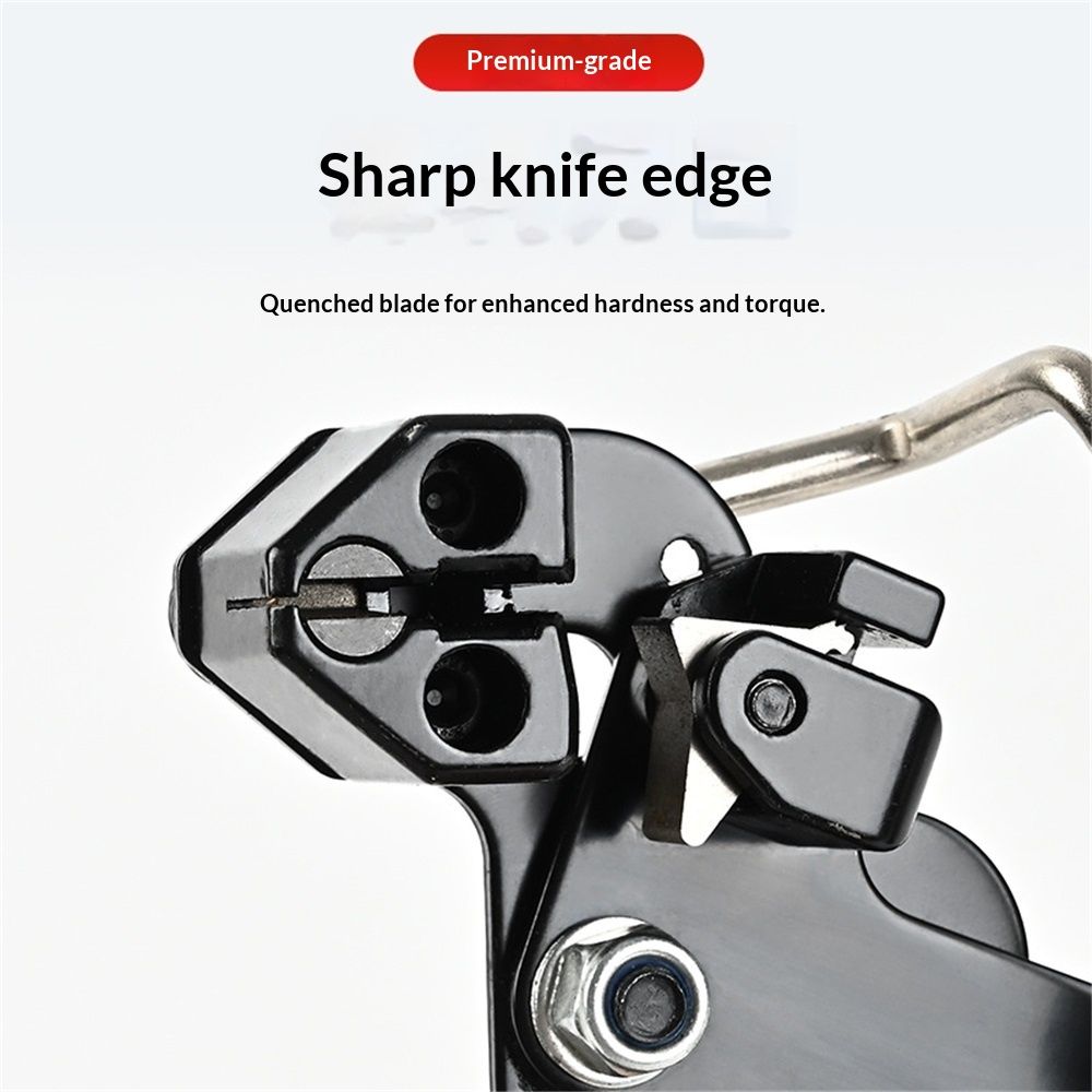 Zip Tie Tool, Heavy Duty Zip Tie Cutter, Fasten and Cut Stainless Steel Cable Ties, for Outdoor Chain Link Fence Ties, Exhaust Pipe and Cables, Black One-handed operation - Image 2