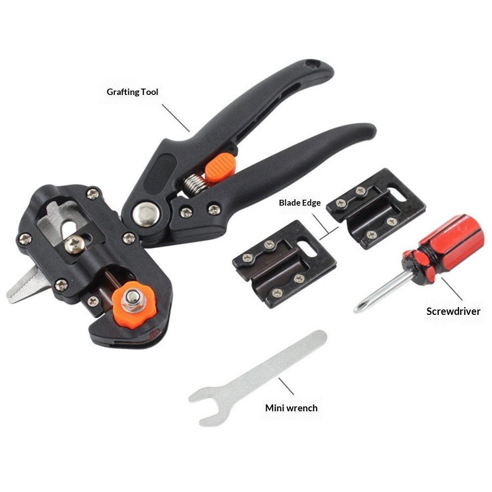 Grafting Tool Kit, Garden Pruner Tools with Replacement Blades, Plant Branch Vine Fruit Tree Cutting Tool Kits Scissors, Perfect for Fruit Trees Grafting (Bag packaging) - Image 3