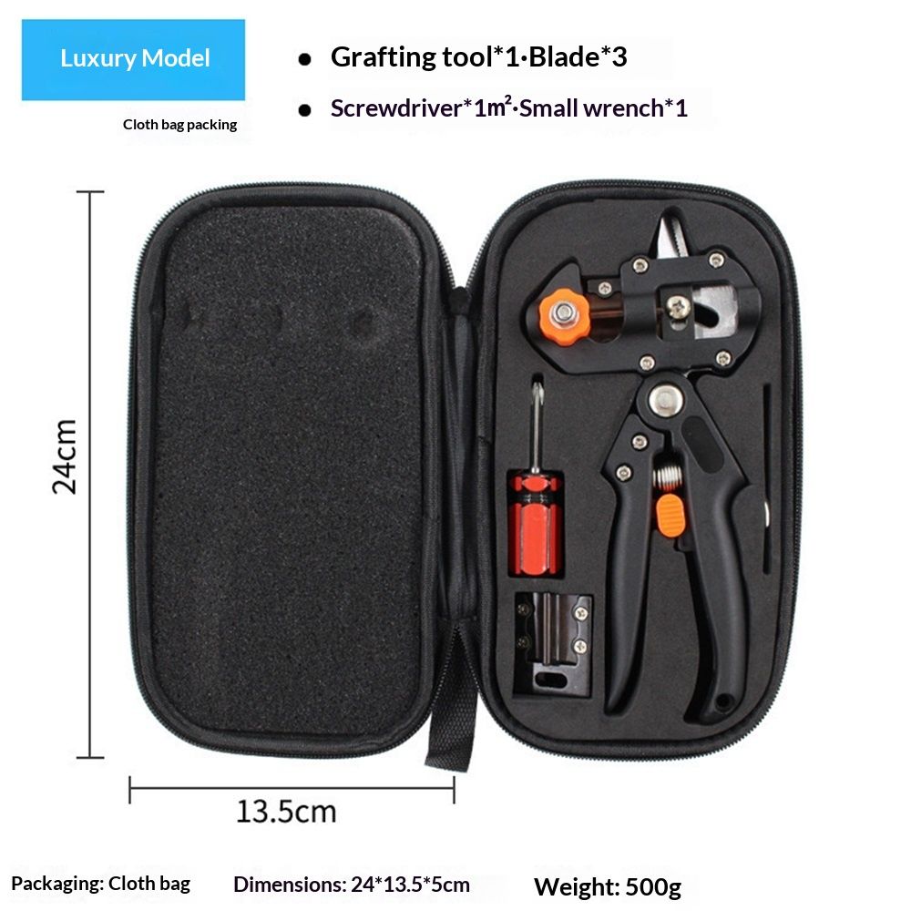 Grafting Tool Kit, Garden Pruner Tools with Replacement Blades, Plant Branch Vine Fruit Tree Cutting Tool Kits Scissors, Perfect for Fruit Trees Grafting (Bag packaging) - Image 4