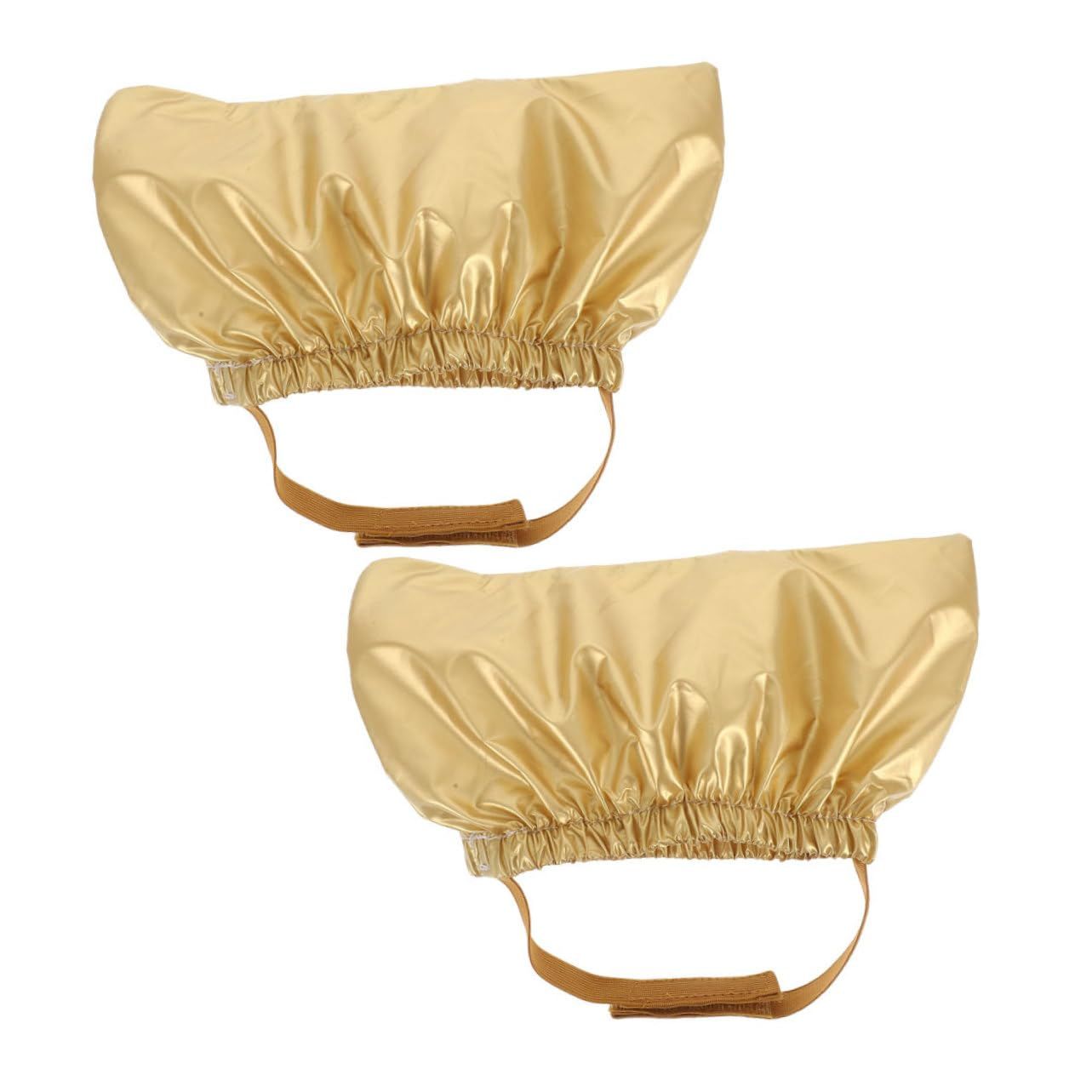 2Pcs Adjustable Pet Shower Caps Bath Ear Protector for Cats and Dogs Reusable Headgear for Grooming Comfortable Lightweight Design Ear Protection(golden) - Image 1