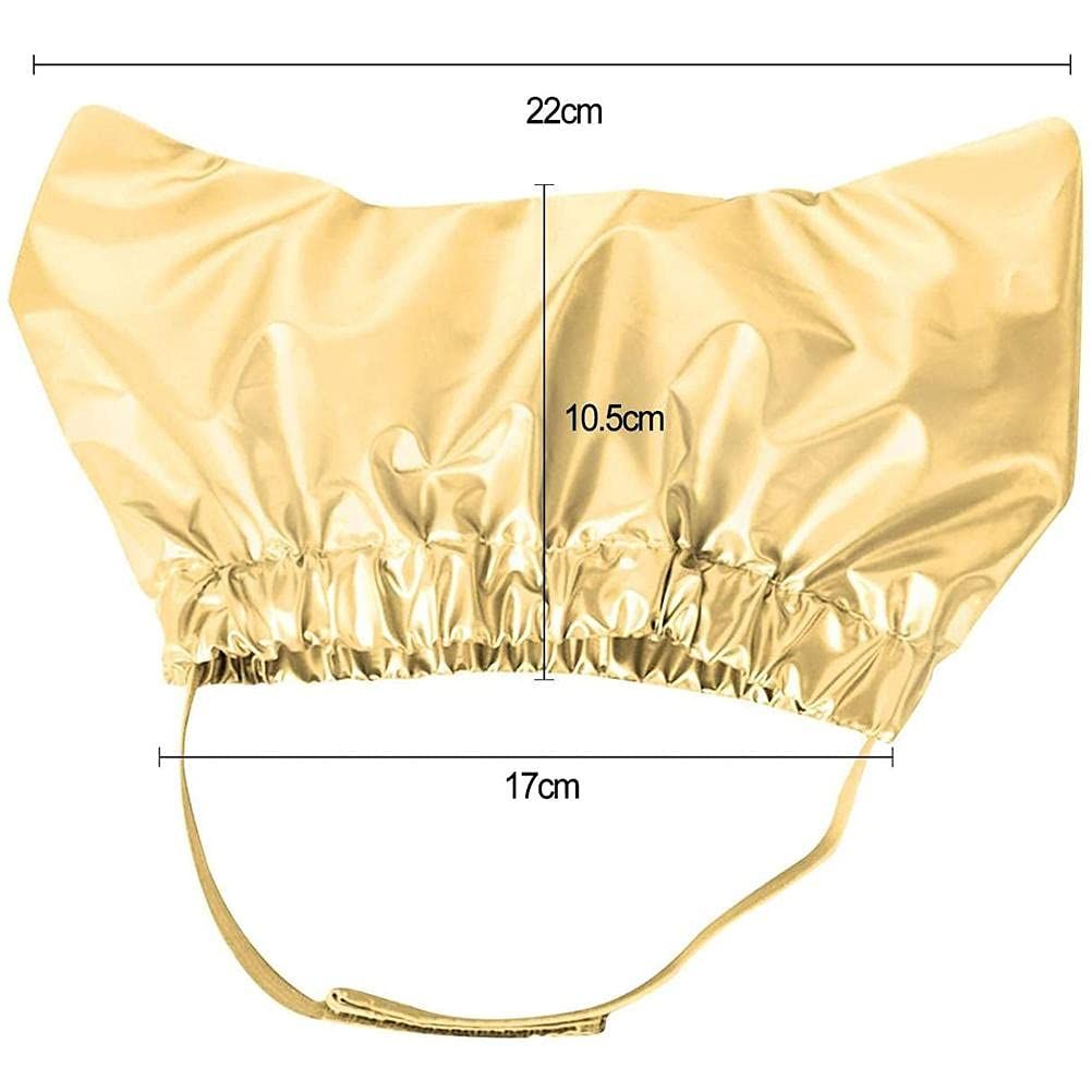 2Pcs Adjustable Pet Shower Caps Bath Ear Protector for Cats and Dogs Reusable Headgear for Grooming Comfortable Lightweight Design Ear Protection(golden) - Image 5