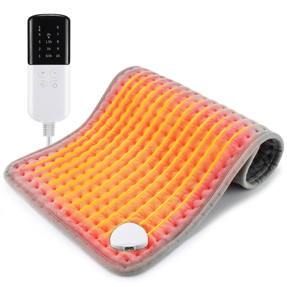 Heating Pad for Back Pain, 12''×24'' Heating Pad for Period Cramps Neck Shoulder Knee Leg with Heat Settings Auto Shut-Off and Rapid-Heating, Ideal Gift for Family and Friends, Gray - Image 2