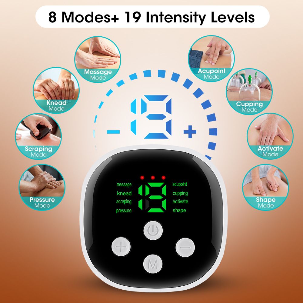 Heating Pad for Back Pain Relief: Portable Cordless Heat Pad with Massager for Period Cramps, 1200mAh Large Battery, Christmas Gift for Women Men - Image 3