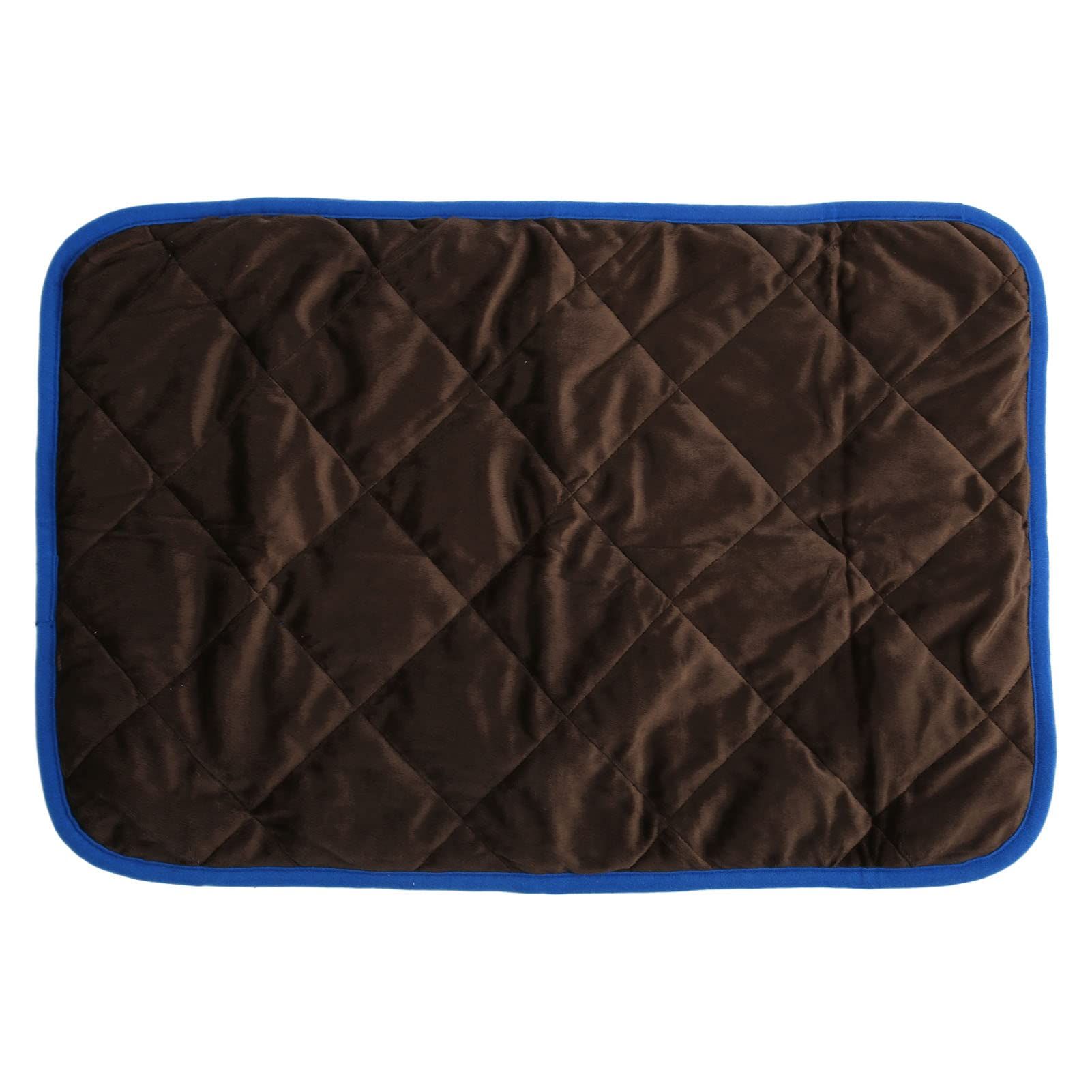 Dog Crate Mat – Waterproof, Non-Slip, Machine Washable Crate Mat – Soft, Durable Kennel Mat for Dogs – Pet Bed for Crates, Travel or Home Use - Coffee color (blue edgingS:40*50CM) - Image 1