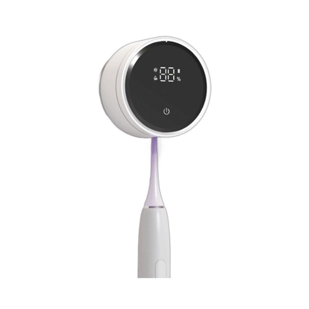 Wall Mounted Toothbrush Holder & Toothbrush Cleaner,Electric Toothbrush Holder, Razor Holder and Cleaner for Bathroom Accessory, with Auto Inductive Open/Close Cover, Clean, Dry for Home, Travel - Image 1