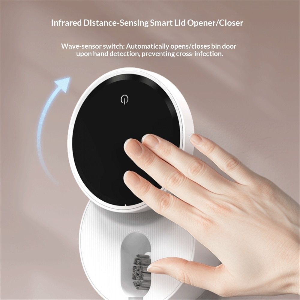 Wall Mounted Toothbrush Holder & Toothbrush Cleaner,Electric Toothbrush Holder, Razor Holder and Cleaner for Bathroom Accessory, with Auto Inductive Open/Close Cover, Clean, Dry for Home, Travel - Image 5
